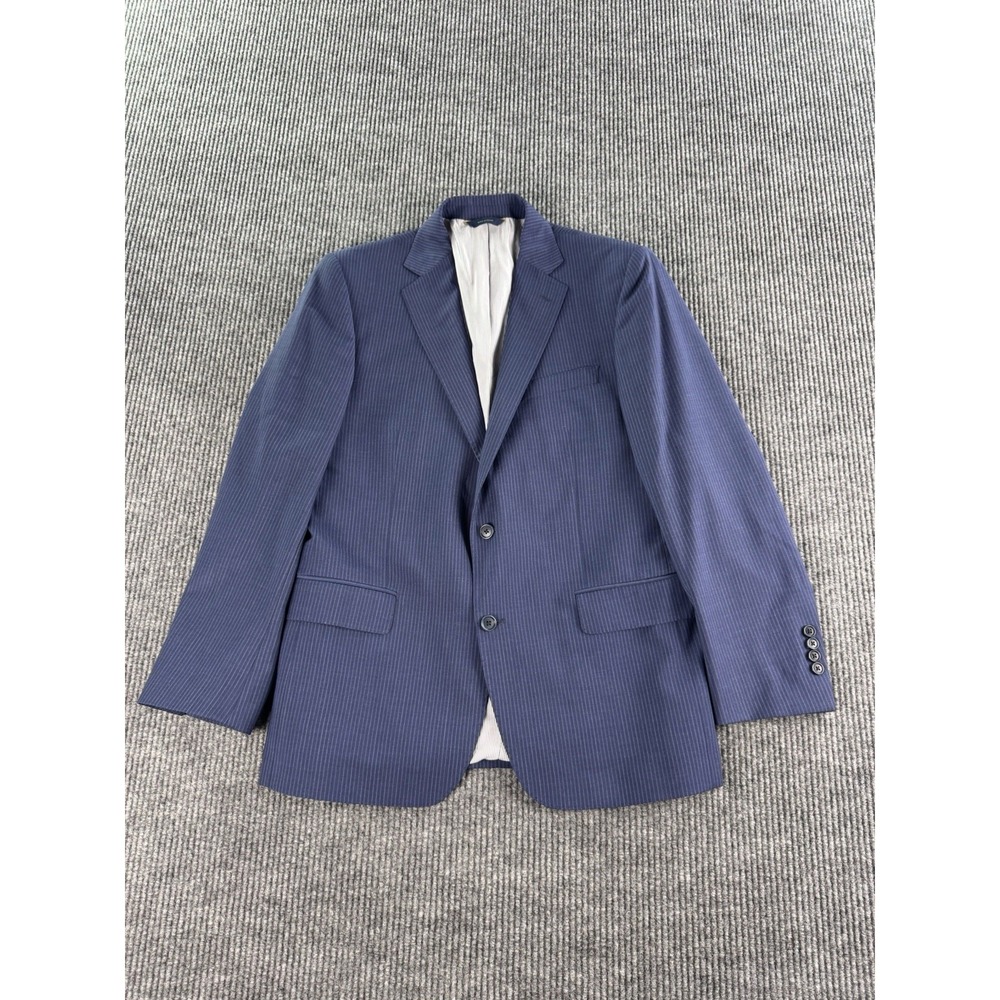 Brooks Brothers Suit Jacket 42 R Blue Wool Striped Explorer Classic Fit Luxury